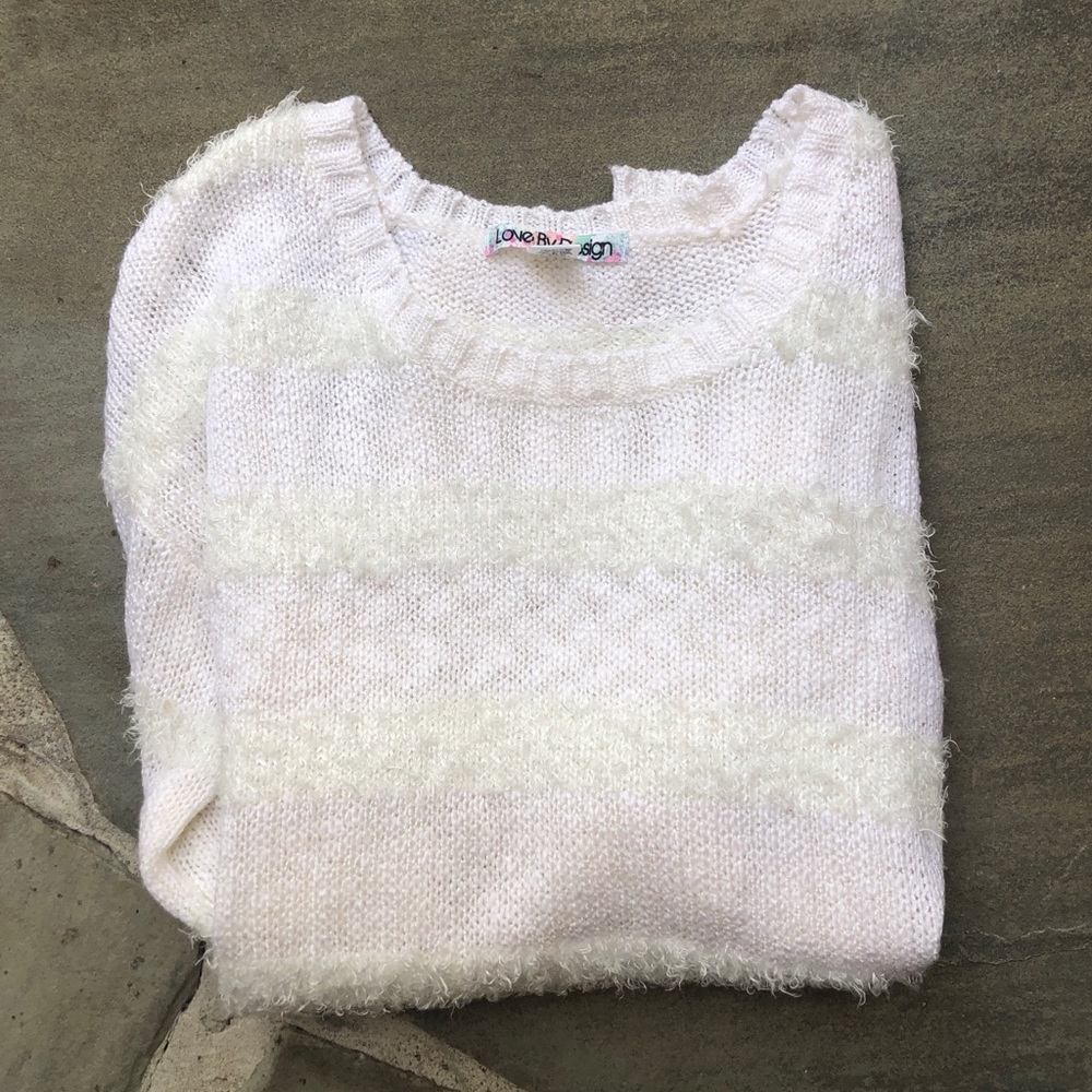 White Crop Sweater